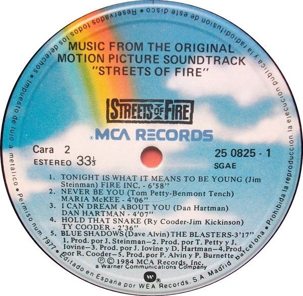 Calles De Fuego (Streets Of Fire - A Rock Fantasy)  Music From The Original Motion Picture Soundtrack