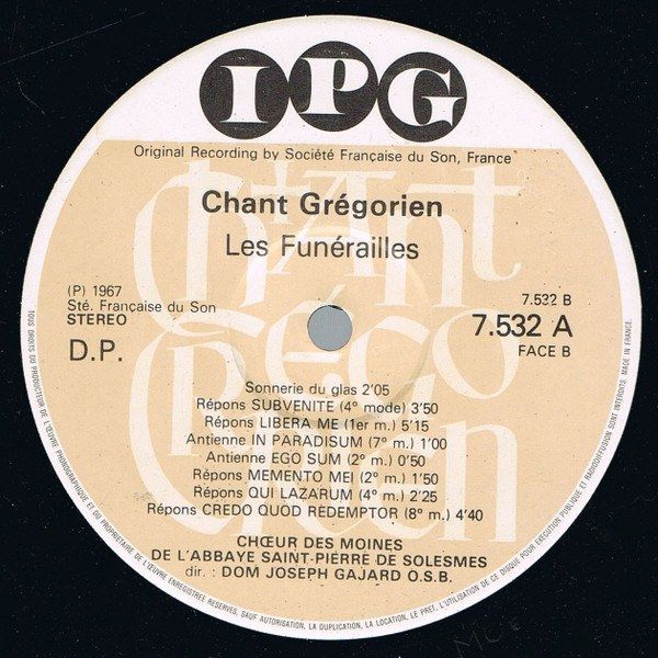 Chant Grégorien - La Messe Des Morts - Les Funérailles