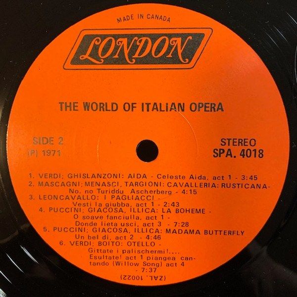 The World Of Italian Opera