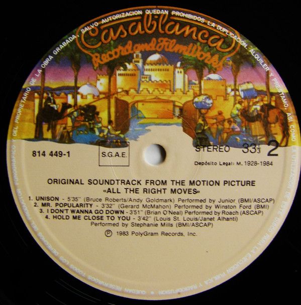All The Right Moves (Original Soundtrack From The Motion Picture)