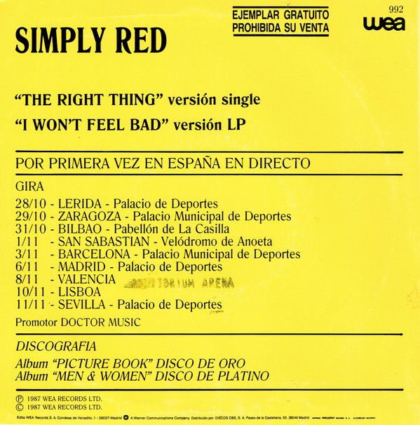 The Right Thing / I Won't Feel Bad