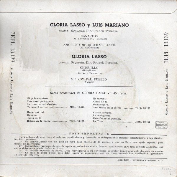 Canastos / Amor No Me Quieras Tanto / Chiquillo / Me Voy Pal Pueblo