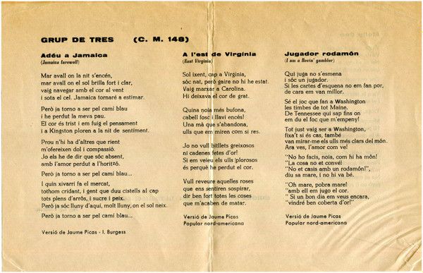 Jugador Rodamoń / Adeu Jamaica / A L'est de Virginia/ Molly Dee