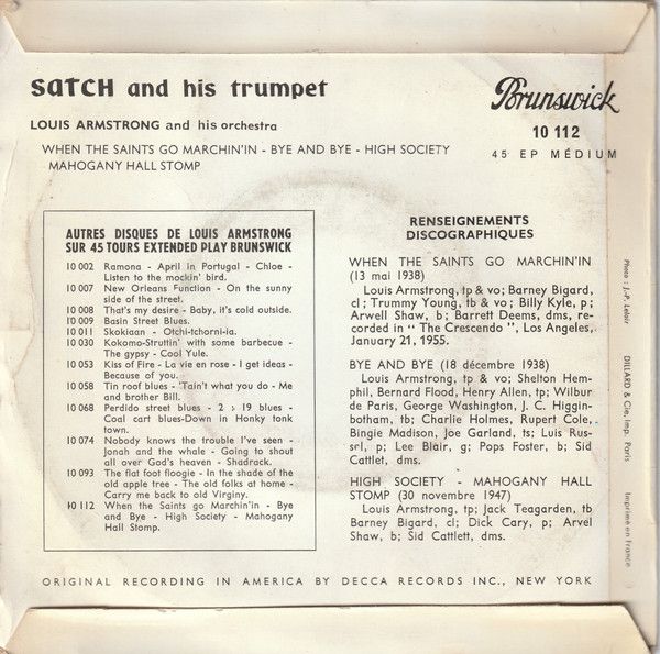 Satch And His Trumpet