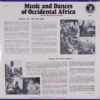Music And Dances Of  Occidental Africa
