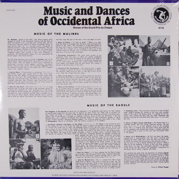 Music And Dances Of  Occidental Africa