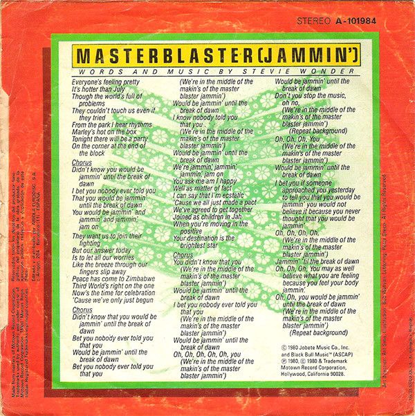 Master Blaster (Jammin')
