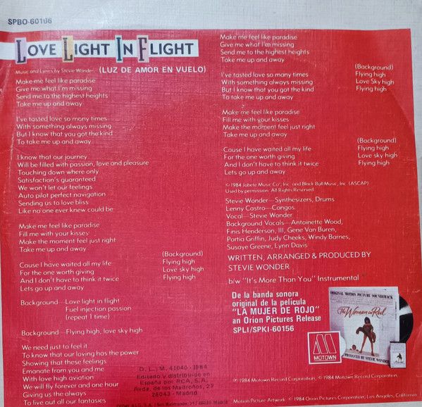 Love Light In Flight = Luz De Amor En Vuelo