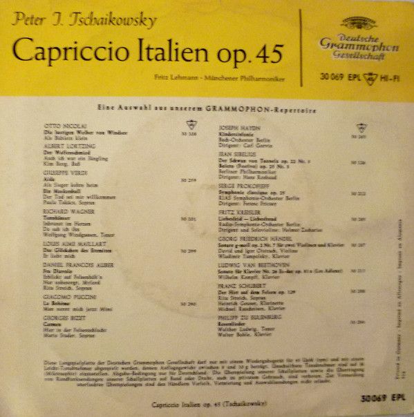 Capriccio Italien Op. 45