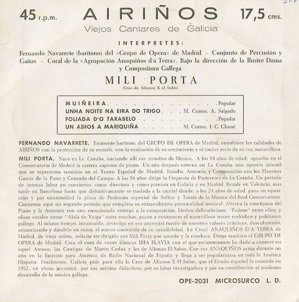 Airiños Viejos Cantares De Galicia