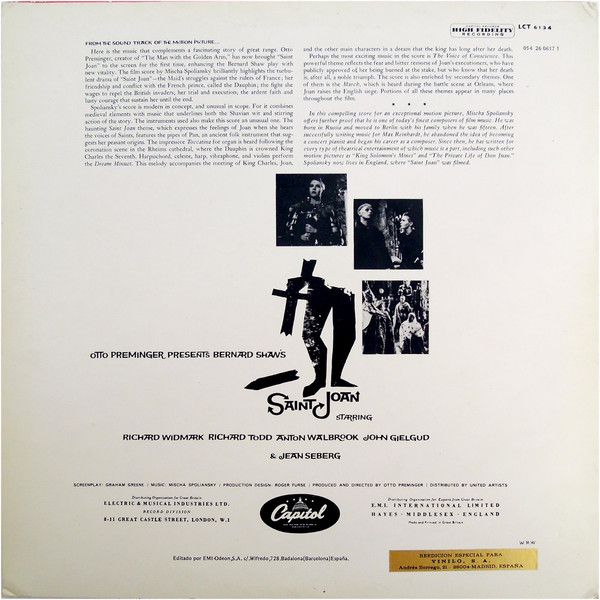 Saint Joan - Banda Sonora Original De La Película