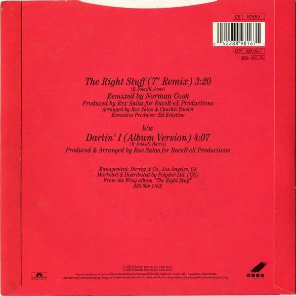 The Right Stuff (7" Remix)
