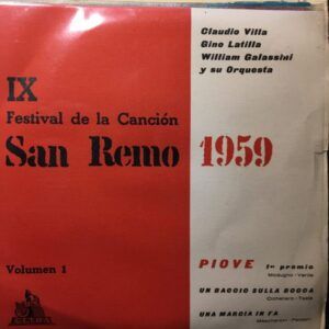 IX Festival De La Cancion San Remo 1959 Volumen 1