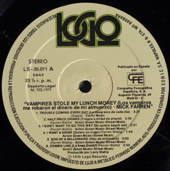Vampires Stole My Lunch Money