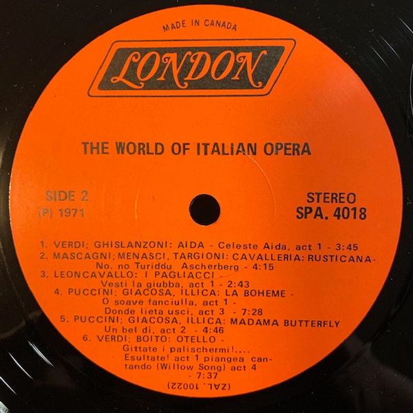 The World Of Italian Opera