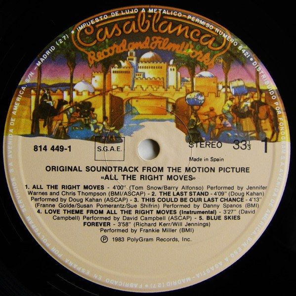 All The Right Moves (Original Soundtrack From The Motion Picture)
