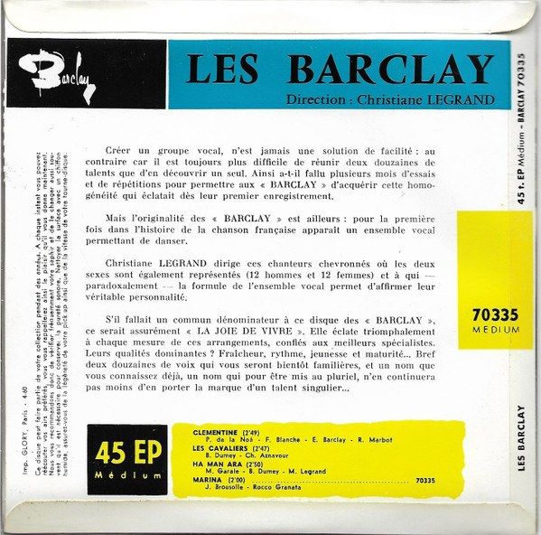 Les Barclay Chantent