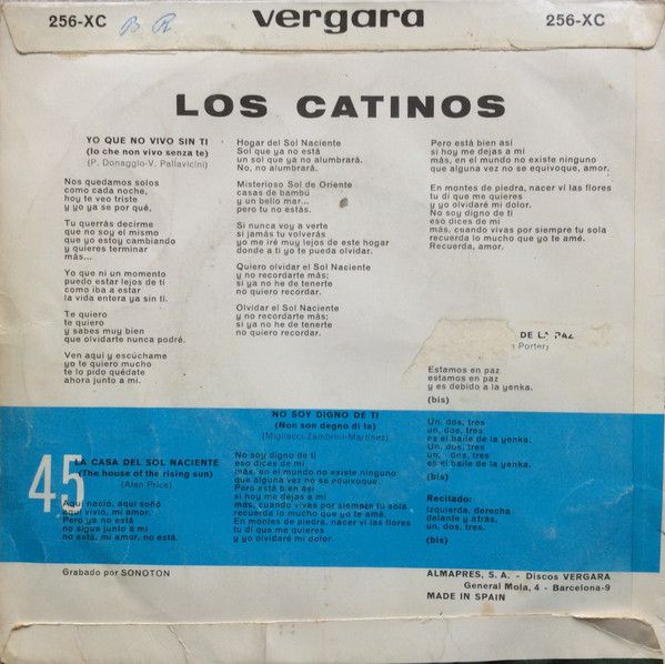 Yo Que Vivo Sin Tí / La Casa Del Sol Naciente / No Soy Digno de Tí / La Yenka Del Amor