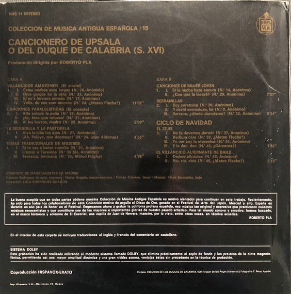 Cancionero De Upsala O Del Duque De Calabria