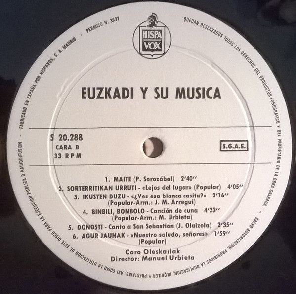 Euzkadi Y Su Música