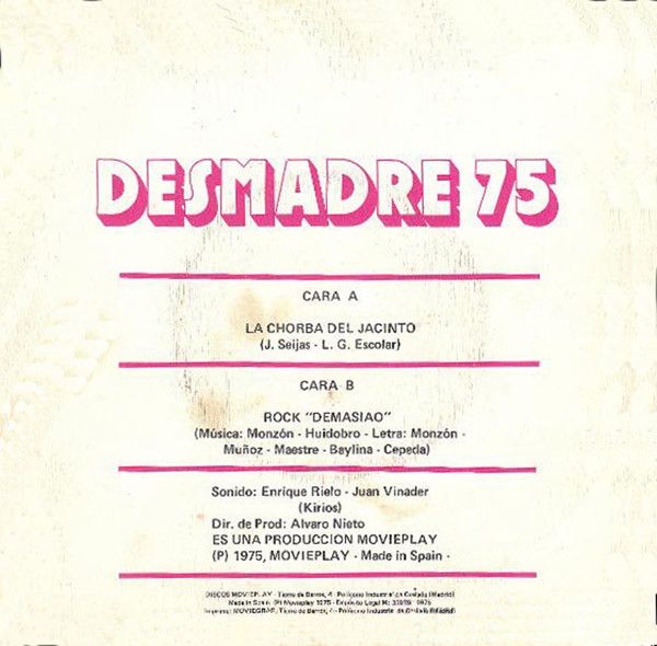 La Chorba Del Jacinto / Rock "Demasiao"