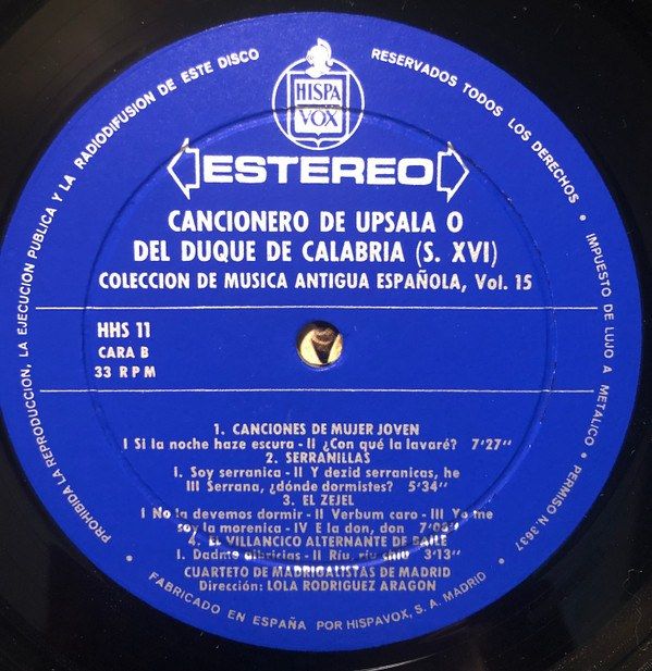 Cancionero De Upsala O Del Duque De Calabria