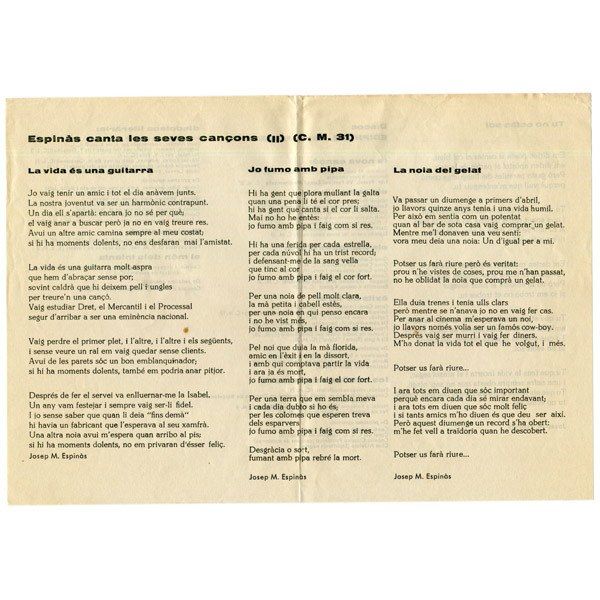 Espinàs Canta Les Seves Cançons (II)
