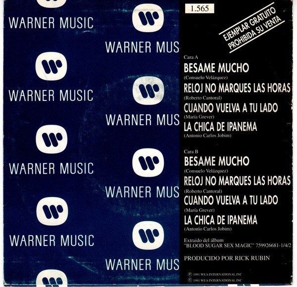 Besame Mucho / Reloj No Marques Las Horas / Cuando Vuelva A Tu Lado / La Chica De Ipanema