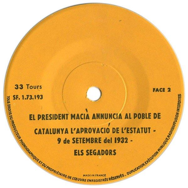 Francesc Macià Proclamant La República Catalana