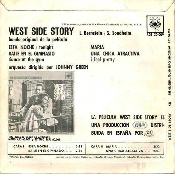 3944fce078326d36912631c47508a609b6c5abac_0_0.jpeg West Side Story - The Original Sound Track Recording