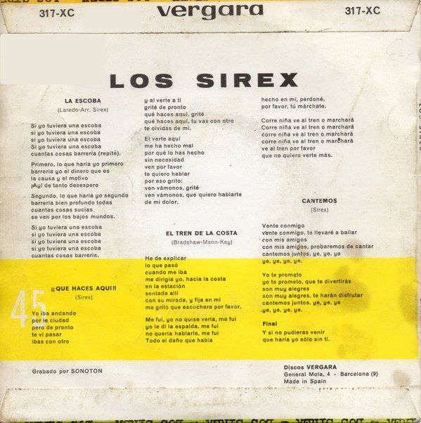 La Escoba / ¡¡ Que Haces Aquí !! / El Tren De La Costa / Cantemos