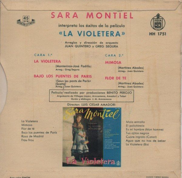 Interpreta Las Canciones De La Película "La Violetera"