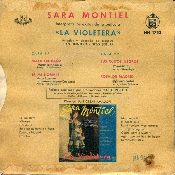 Interpreta Las Canciones De La Película "La Violetera"