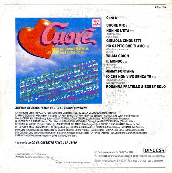 Cuore Mix (Las 50 Canciones Italianas Más Romanticas)