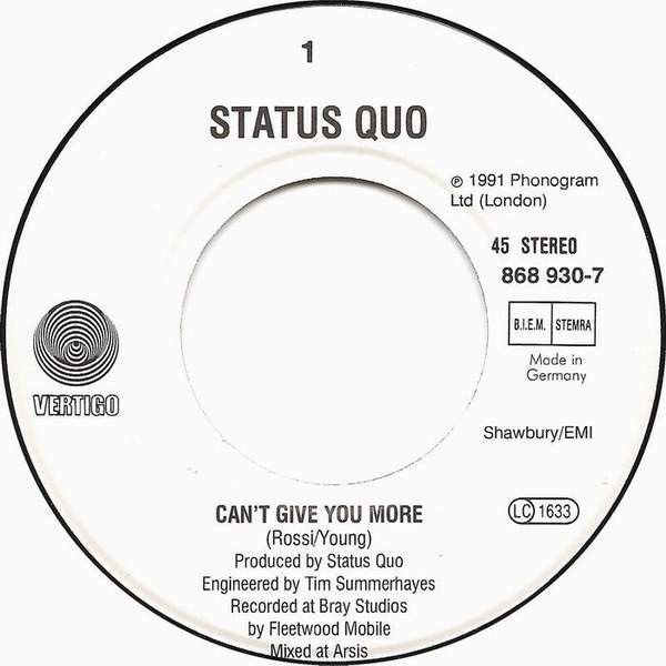 Can't Give You More