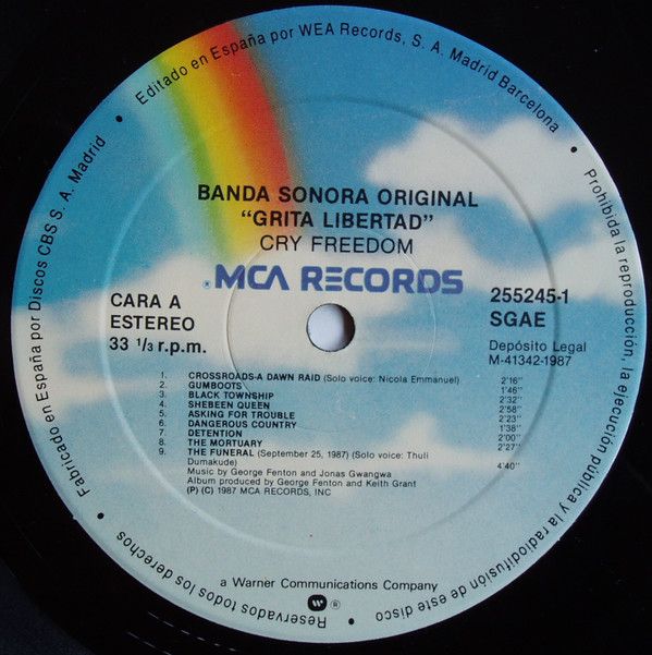 Cry Freedom = Grita Libertad (Original Motion Picture Soundtrack)
