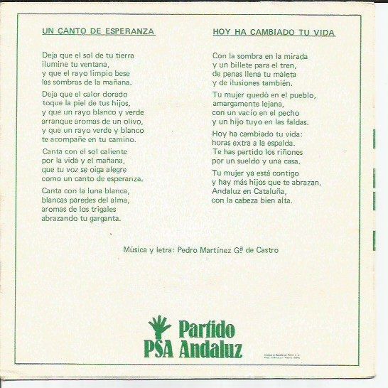 Un Canto De Esperanza / Hoy Ha Cambiado Tu Vida