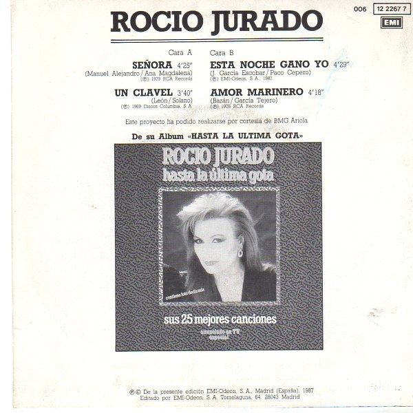 f4bc7b399a2421722e850c965e9050ddb84a3747_0_0.jpeg Señora / Un Clavel / Esta Noche Gano Yo / Amor Marinero