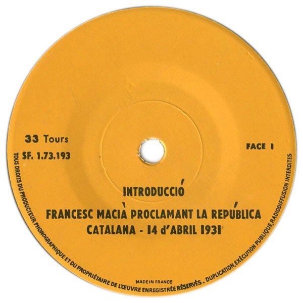 Francesc Macià Proclamant La República Catalana