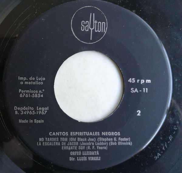 Cants Espirituals Negres - I