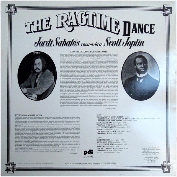 The Ragtime Dance - Jordi Sabatés Recuerda A Scott Joplin
