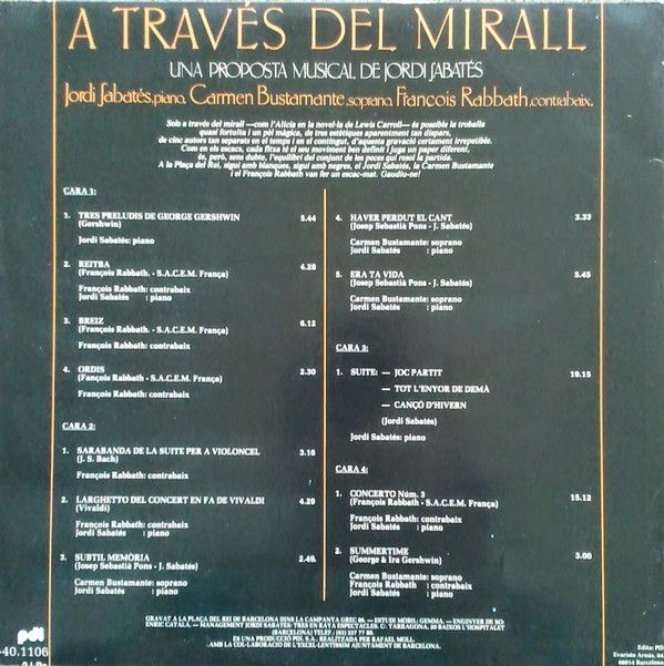 A Través Del Mirall (Una Proposta Musical De Jordi Sabatés)