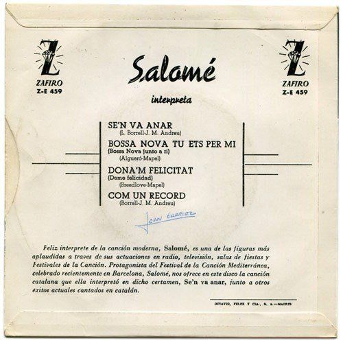 Se'n Va Anar / Bossa Nova Tu Ets Per Mi / Dona'm Felicitat / Com Un Record