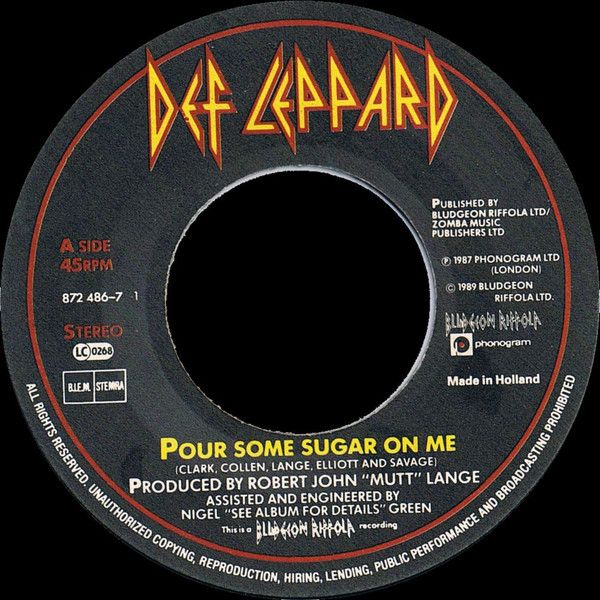 Pour Some Sugar On Me