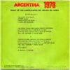 Himno De Los Campeonatos Del Mundo, Argentina 1978