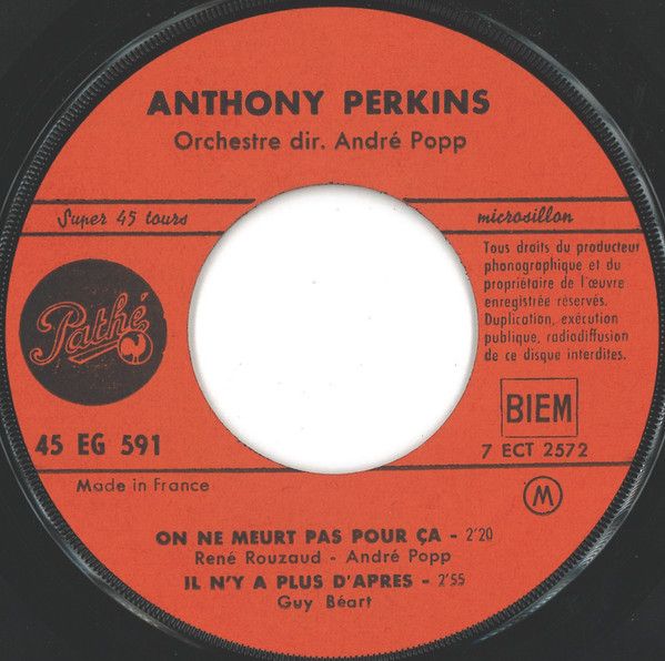 Anthony Perkins Chante En Français