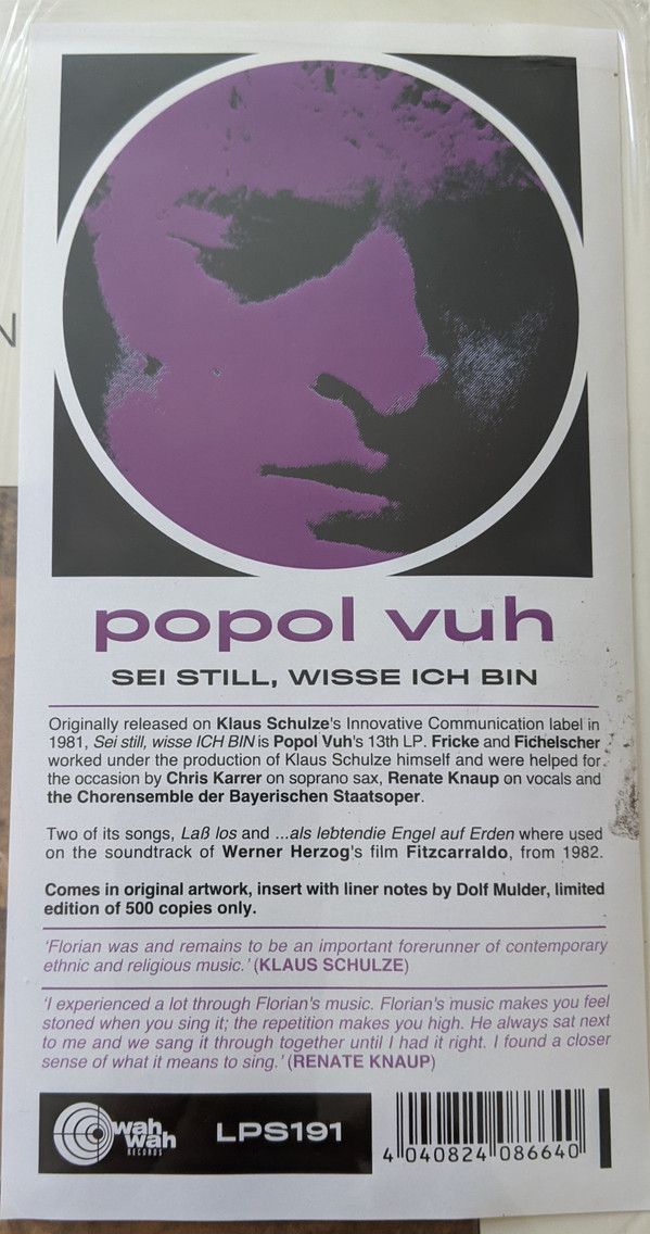 Sei Still, Wisse Ich Bin