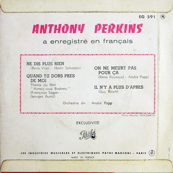 Anthony Perkins Chante En Français