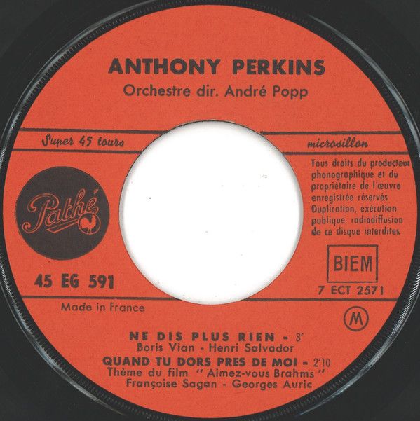 Anthony Perkins Chante En Français