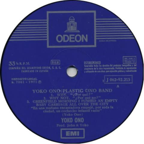 Yoko Ono / Plastic Ono Band